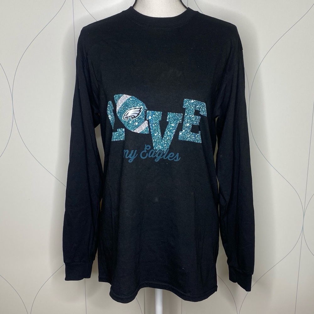 LOVE my eagles long sleeve tee black M